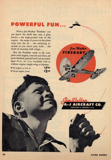 American Junior Firebaby Ad from Flying Models Magazine